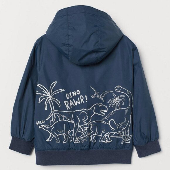 H&M Unisex Dino Lightweight Windbreaker / Jacket - Size 8-10 - Picture 5 of 5